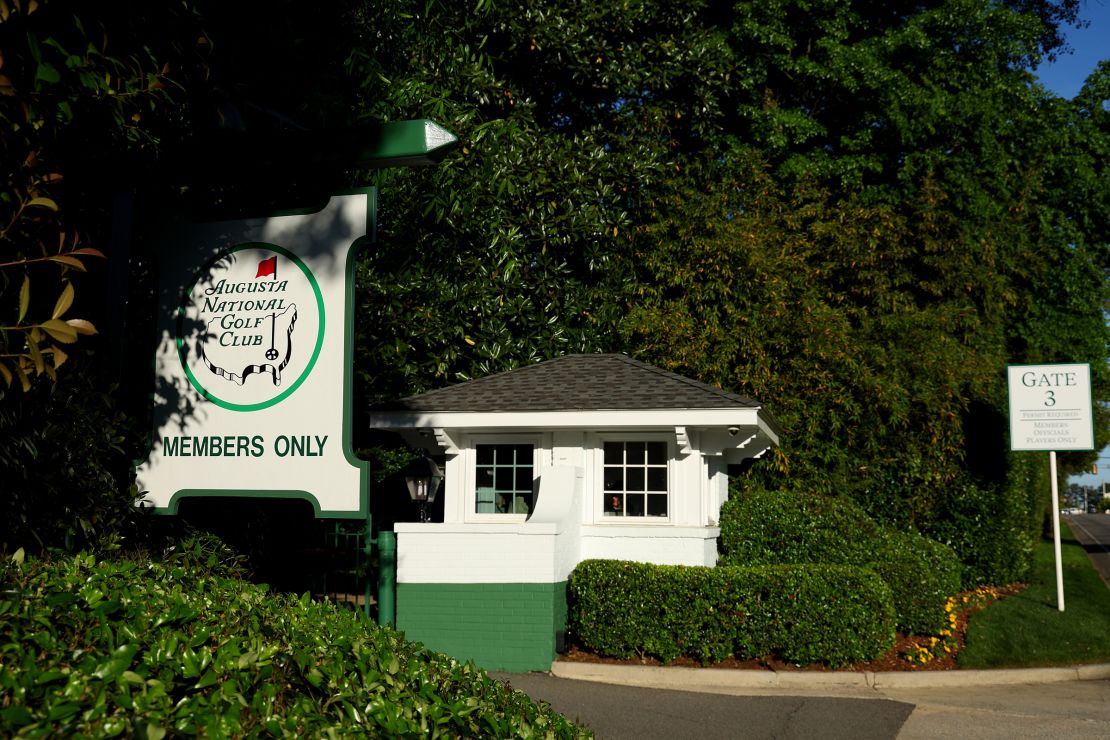 A view of a Members Only sign outside of Augusta National Golf Club prior to the 2024 Masters Tournament on April 7, in Augusta, Georgia.