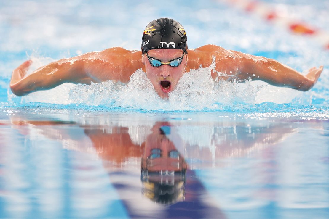 Grant House competes in the men's 200m butterfly C final at the TYR Pro Swim Series Westmont at FMC Natatorium on March 8, 2024.