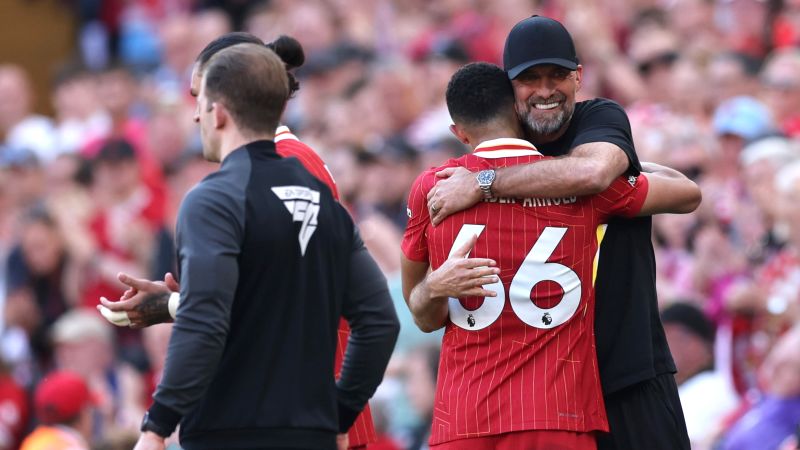 An emotional farewell to Jurgen Klopp as he manages Liverpool for the last time