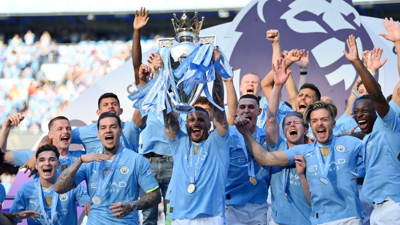 Manchester City wins historic fourth straight Premier League title, edging Arsenal with a final day victory over West Ham