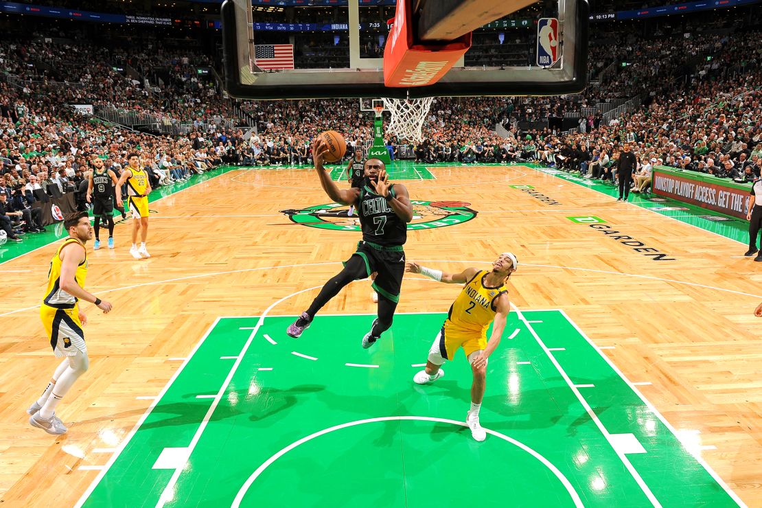 Brown enjoyed a joint-career-high points haul for a playoff game against the Pacers.