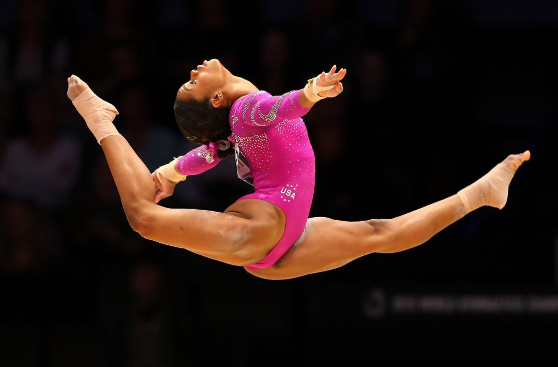 Gabby Douglas is attempting to qualify for the Paris Olympics after eight years away from competition.