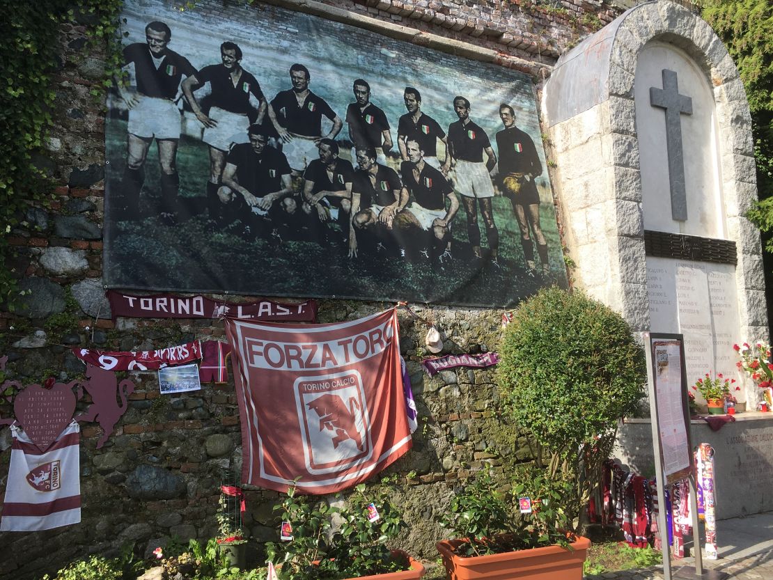 The 'Grande Torino' memorial on Superga.