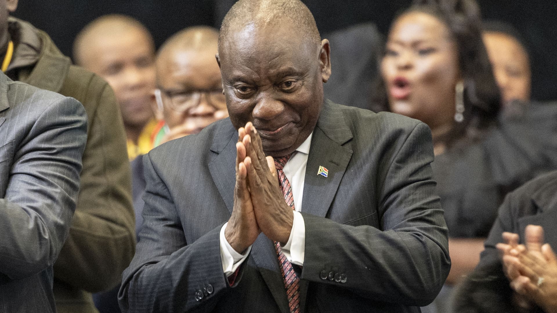 South Africa’s Ramaphosa re-elected as ANC strikes coalition deal