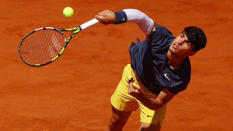 Carlos Alcaraz wins third grand slam title with five-set victory at the French Open over Alexander Zverev