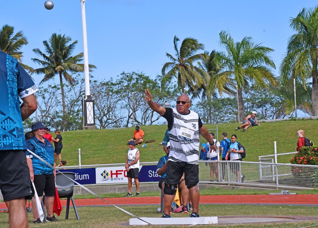 Rabuka threw 7.09 meters in the shot put to claim third place in the 75-79 category.