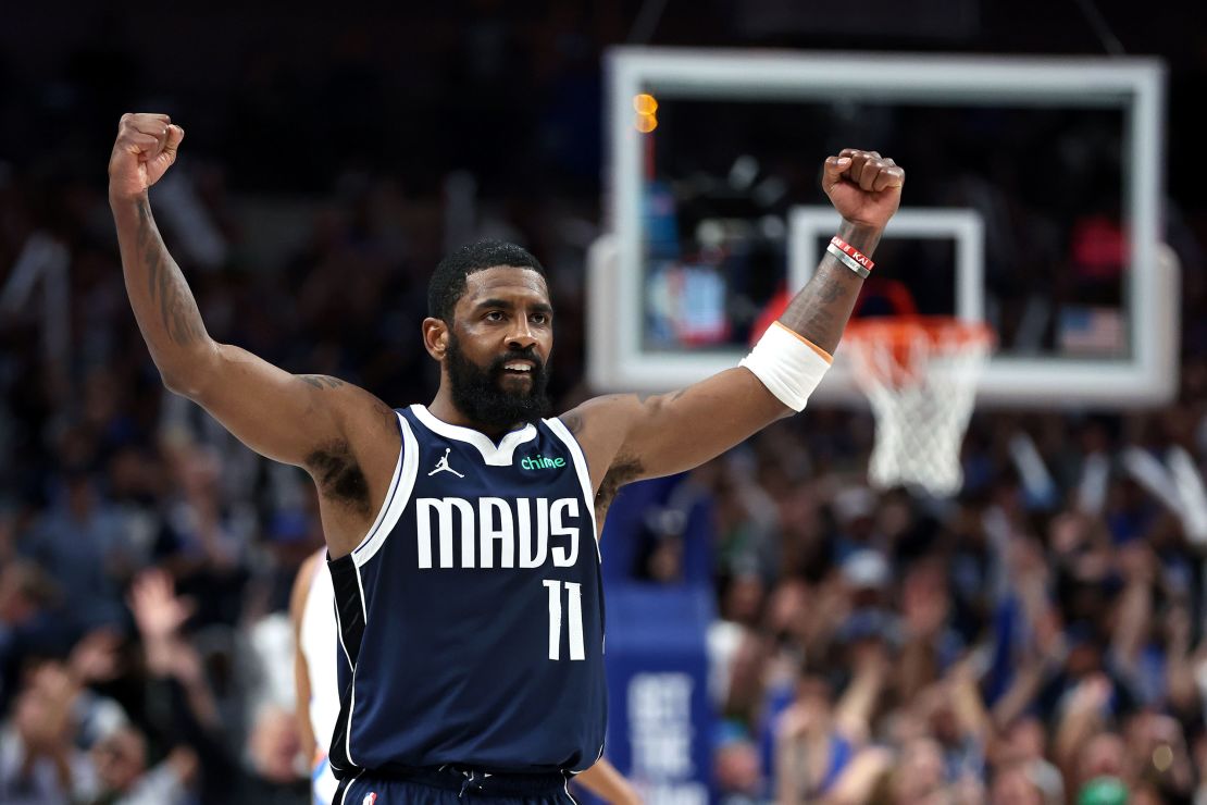 Irving has averaged almost 23 points during the Mavericks' 2023-24 playoff run to the NBA Finals.