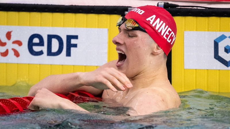 French swimmer Rafael Fente-Damers injures shoulder while celebrating Olympic qualification