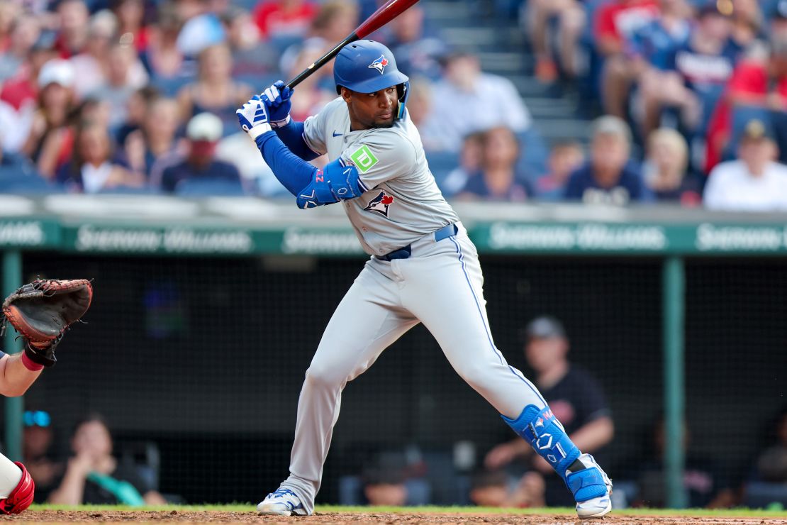 Martinez bats during the third inning against the Cleveland Guardians on June 21.