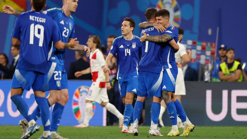 Euro 2024: Mattia Zaccagni’s last-gasp equalizer sends Italy through to knockout stages and breaks Croatia hearts