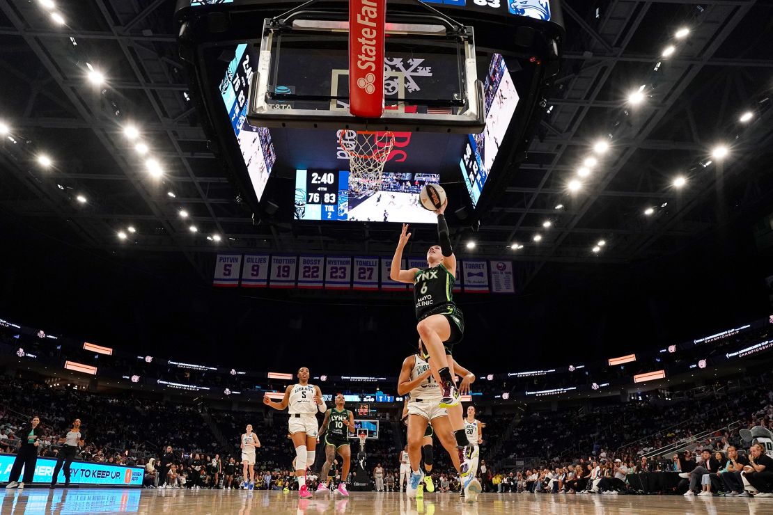 Bridget Carleton starred for the Lynx in the win against the Liberty.