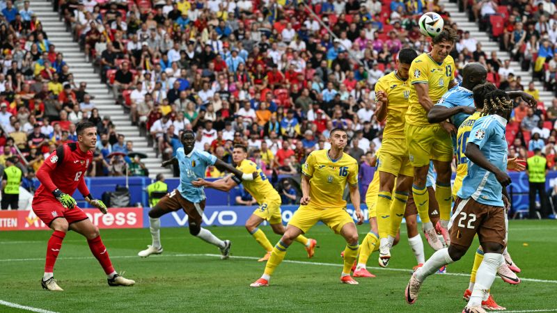 Ukraine exits Euro 2024 after goalless draw with Belgium as all four teams in Group E finish with four points