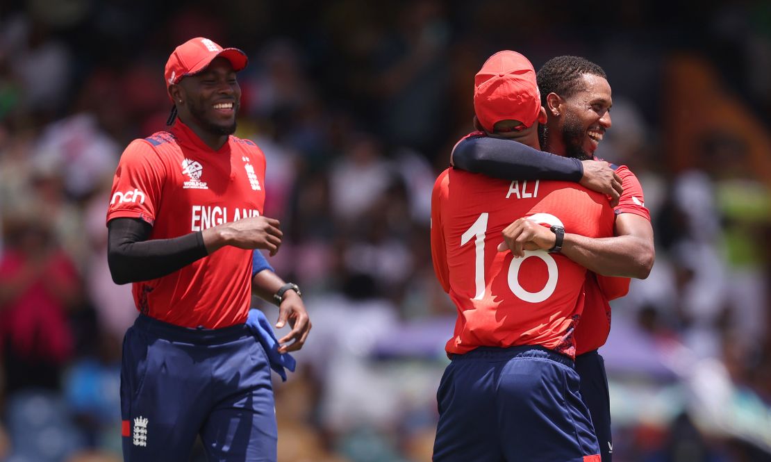 Chris Jordan celebrates his hat trick.