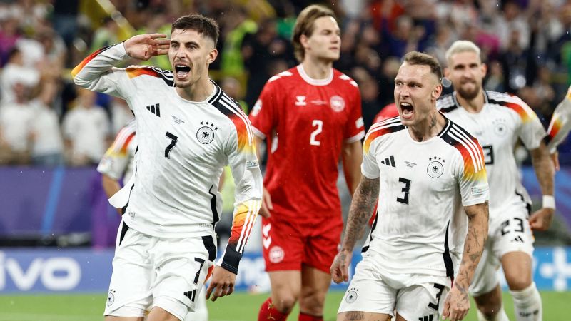 Host nation Germany through to Euro 2024 quarterfinals after 2-0 win against Denmark