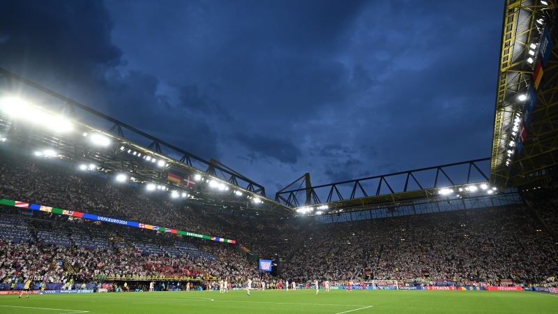 Man arrested after climbing onto roof of stadium during Euro 2024 game, police say he wanted to take ‘good photos’