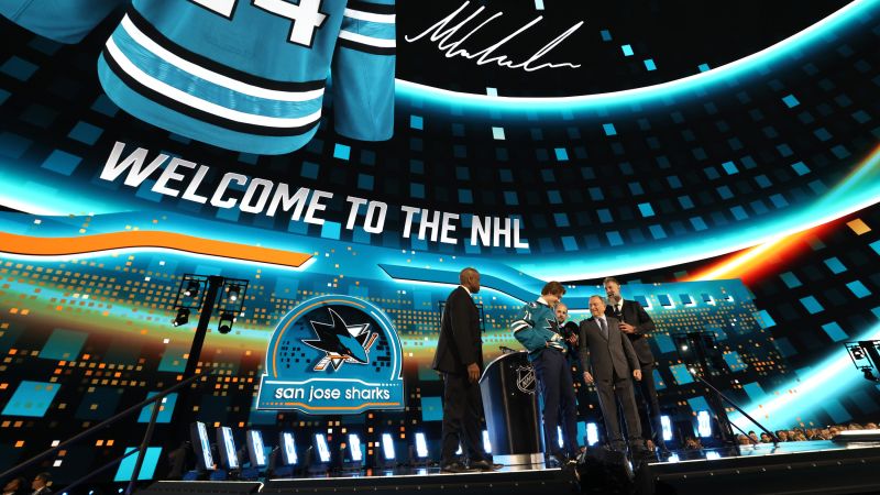 San Jose Sharks select Macklin Celebrini with first pick in 2024 NHL Draft