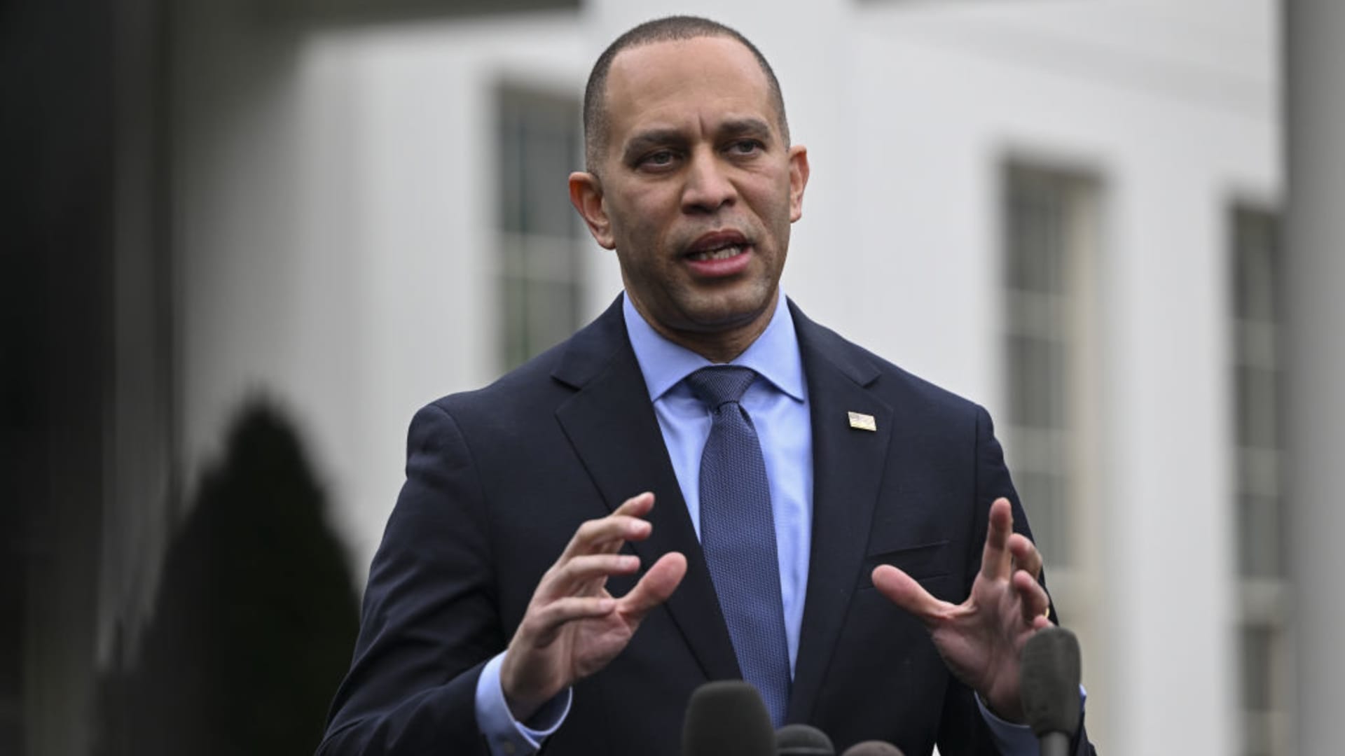 House Democratic leader Hakeem Jeffries met with Biden about ‘the path forward’