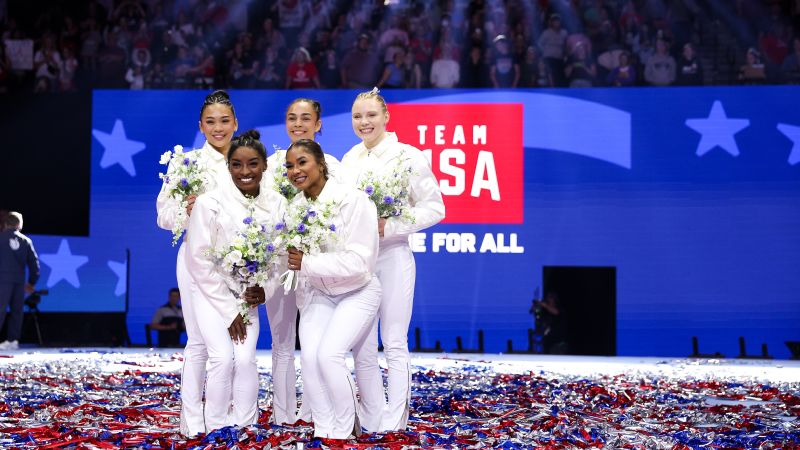 US history-making women’s Olympic gymnasts inspiring young hopefuls back home