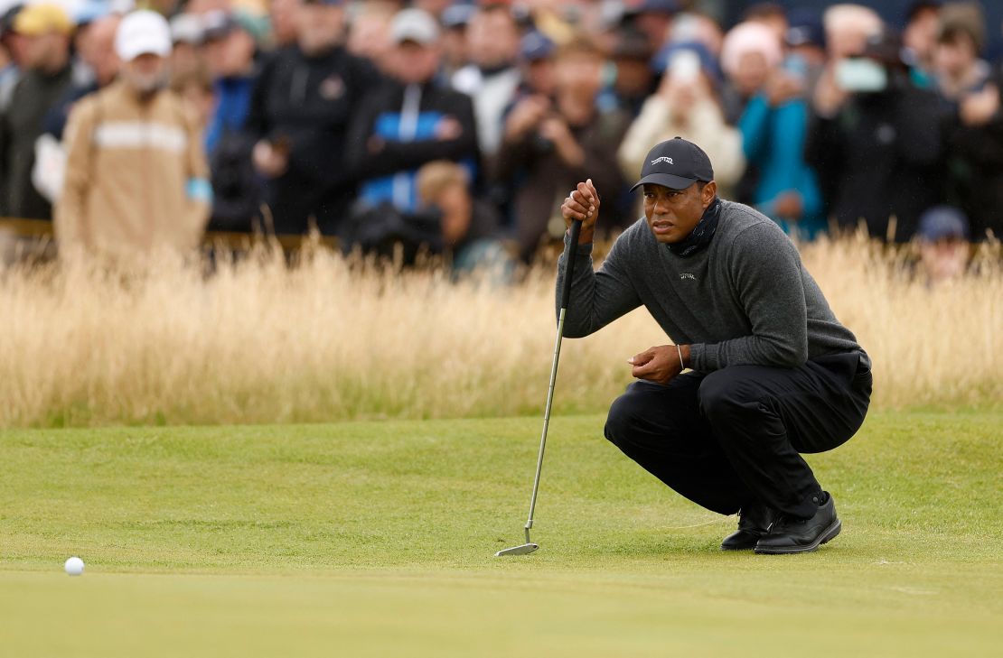 Woods left himself with too much to do after a difficult opening round.