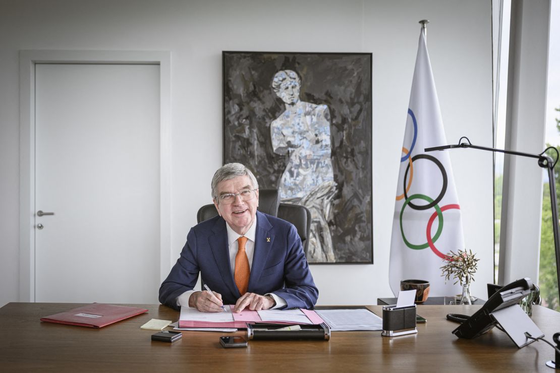 IOC president Thomas Bach and his German teammates won gold at the 1976 Games in the team fencing competition.