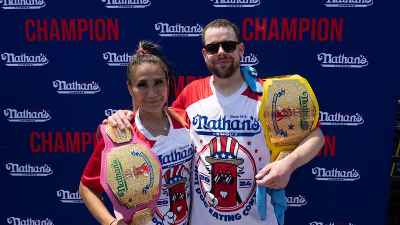 Patrick Bertoletti wins Nathan’s Famous International Hot Dog Eating Contest; Miki Sudo sets new women’s record