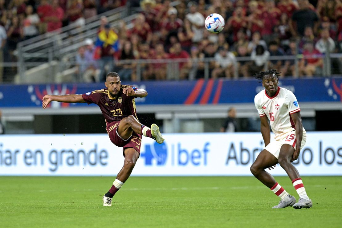 Venezuela forward Salomón Rondón scored a wondergoal to equalize.