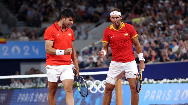 Olympic moment of the day: Rafael Nadal and Carlos Alcaraz, tennis’ new favorite double act