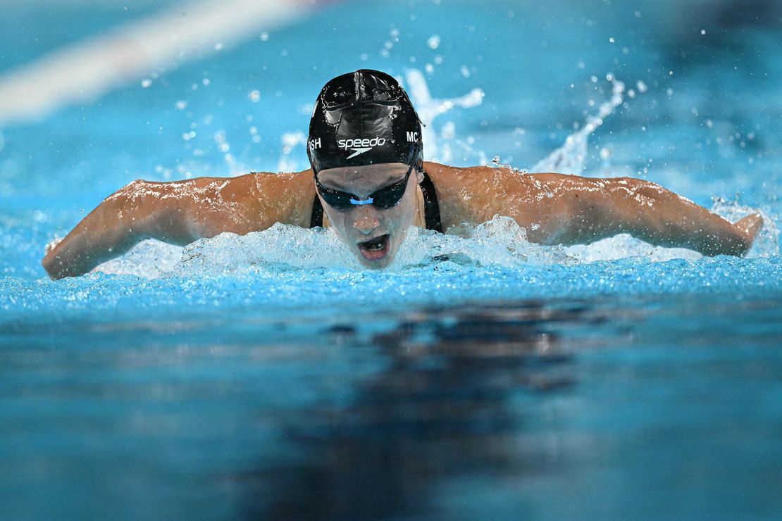 McIntosh races to 200m butterfly gold in Paris.