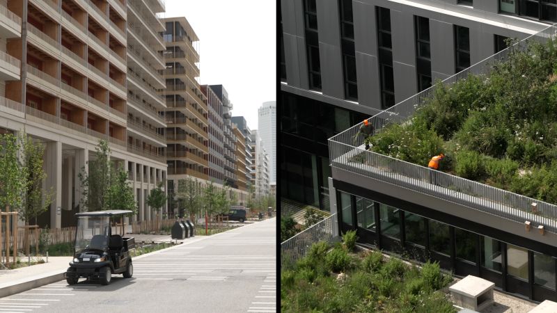 Cardboard beds and sidewalks made of shells. Could this be the most sustainable Olympic Games?