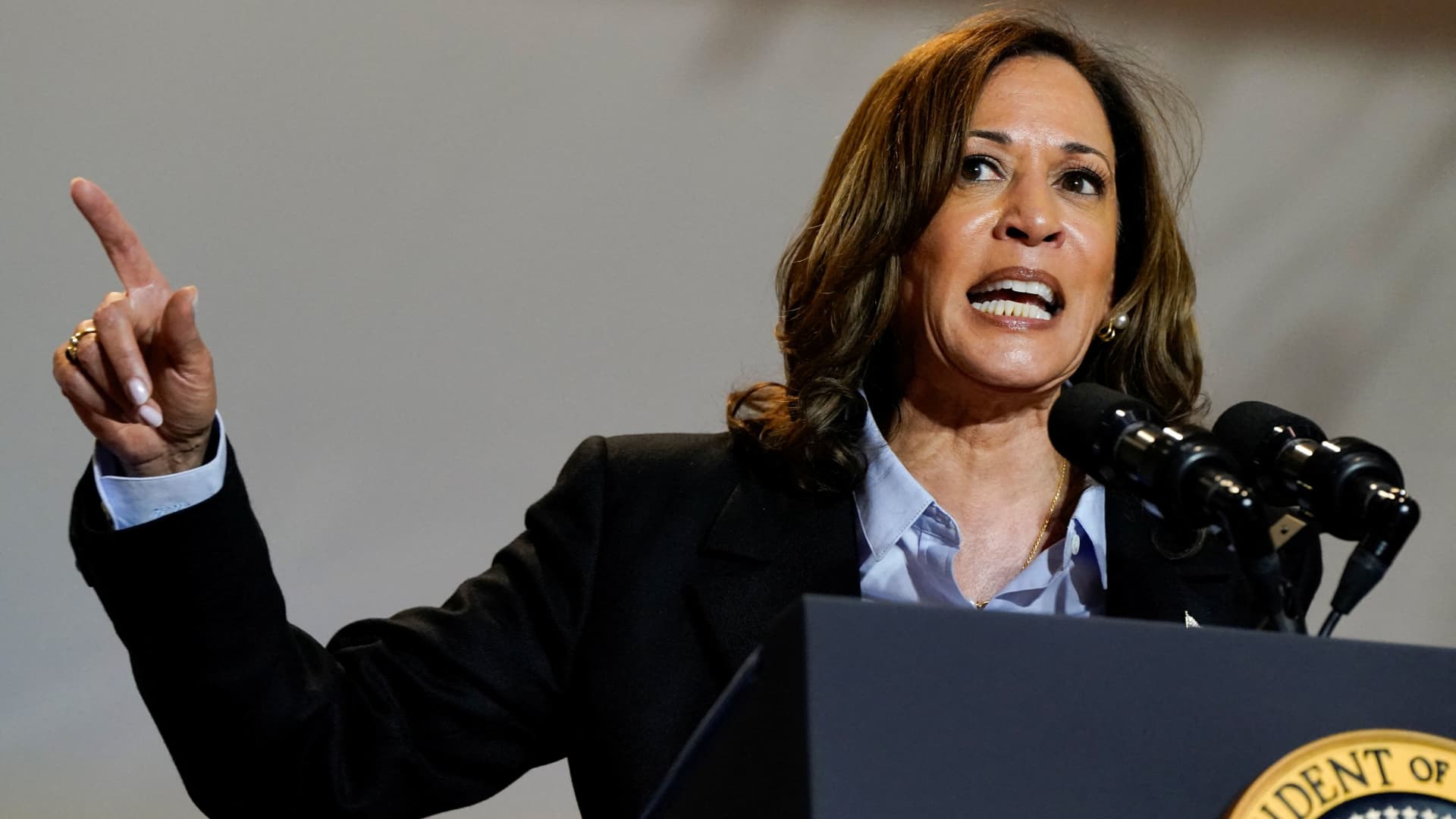 Harris says she opposes U.S. Steel’s sale to a Japanese firm during campaign event