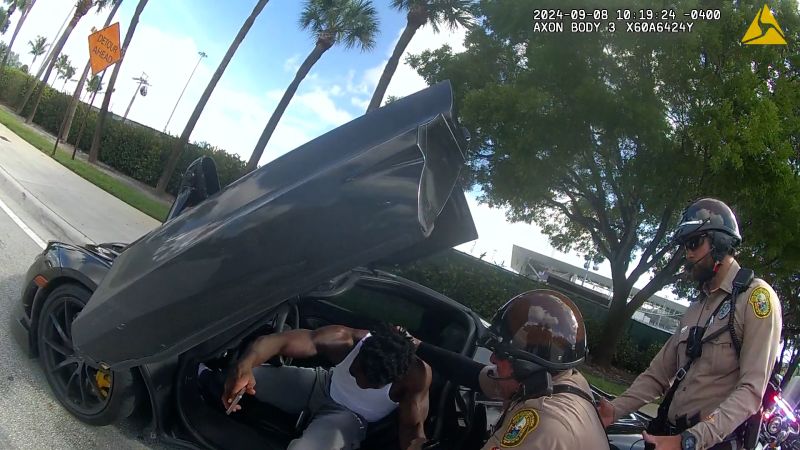 Bodycam footage shows the moment NFL player Tyreek Hill was arrested