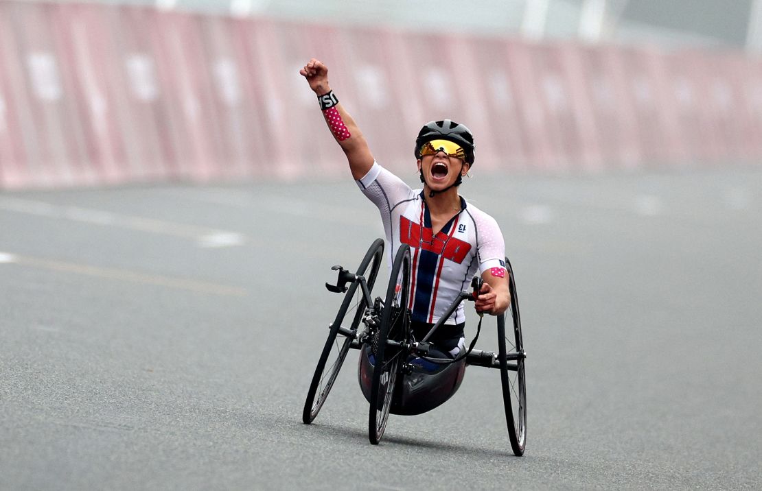 Masters, pictured at the Tokyo 2020 Paralympic Games, after winning gold.