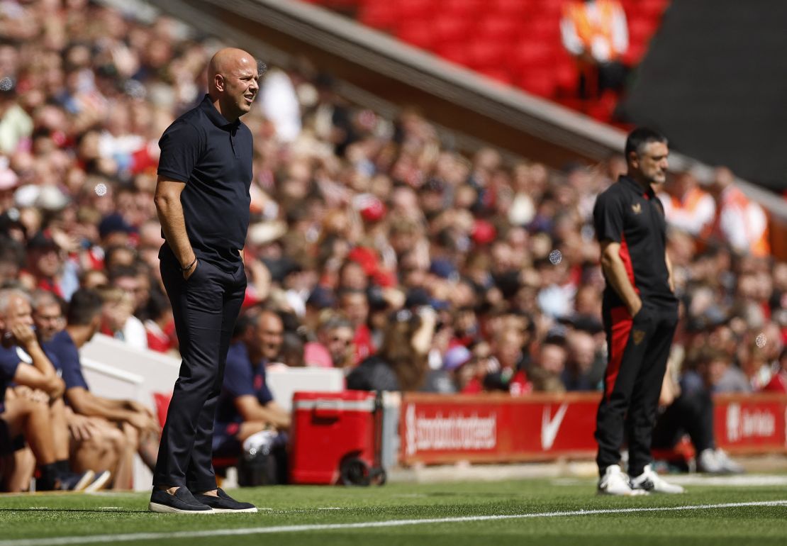 Soccer Football - Pre Season Friendly - Liverpool v Sevilla - Anfield, Liverpool, Britain - August 11, 2024 Liverpool manager Arne Slot before the match Action Images via Reuters/Jason Cairnduff