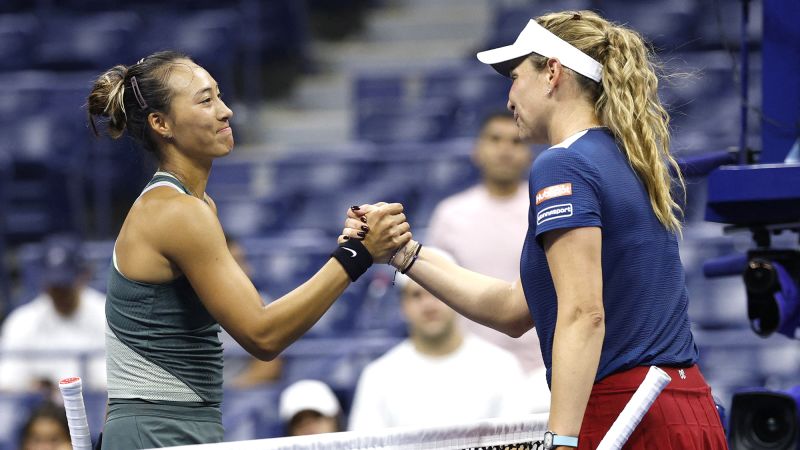 Zheng Qinwen and Donna Vekić break record for latest finish in women’s match at US Open