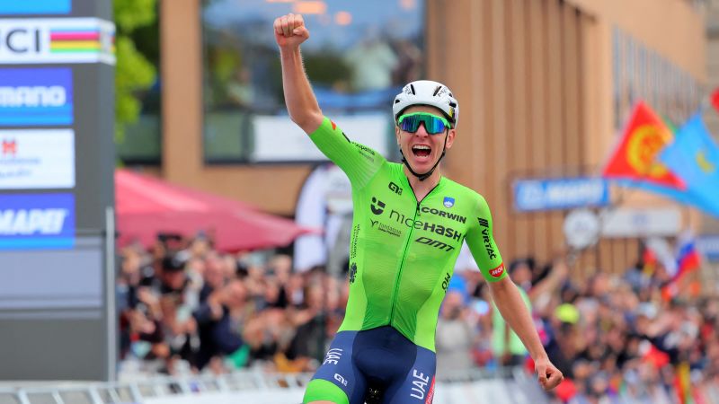 Tadej Pogačar equals one of cycling’s most prestigious feats with world championship win