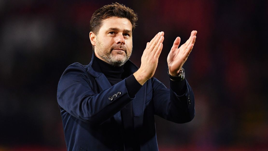 BELGRADE, SERBIA - NOVEMBER 06: Mauricio Pochettino, Manager of Tottenham Hotspur shows his appreciation to the fans after the UEFA Champions League group B match between Crvena Zvezda and Tottenham Hotspur at Rajko Mitic Stadium on November 06, 2019 in Belgrade, Serbia. (Photo by Justin Setterfield/Getty Images)