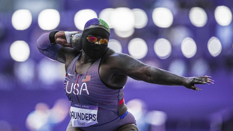 ‘I want to encourage other women’: US star Raven Saunders wears mask and sunglasses in shot put semifinals