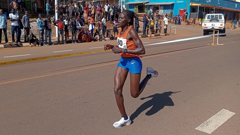 Cheptegei competes at the Discovery 10km road race in Kapchorwa, Uganda last year.