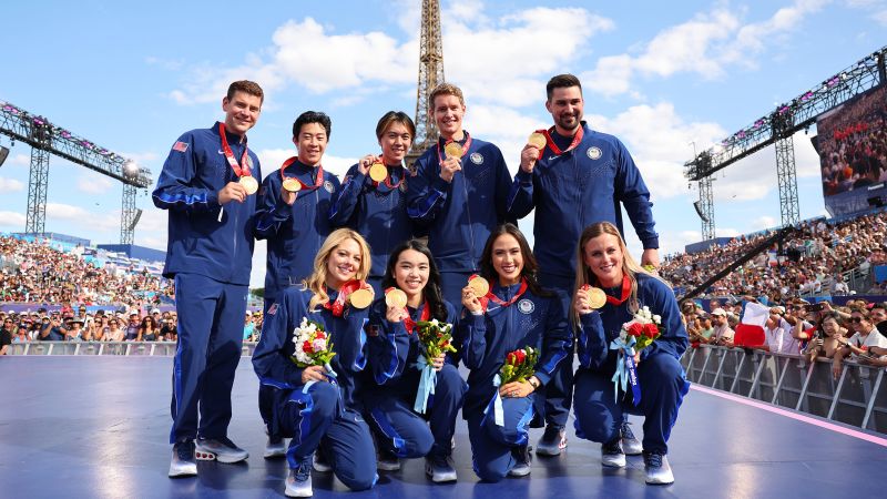 ‘What a special moment’: US figure skating team finally receives Beijing 2022 gold medals in ceremony under the Eiffel Tower