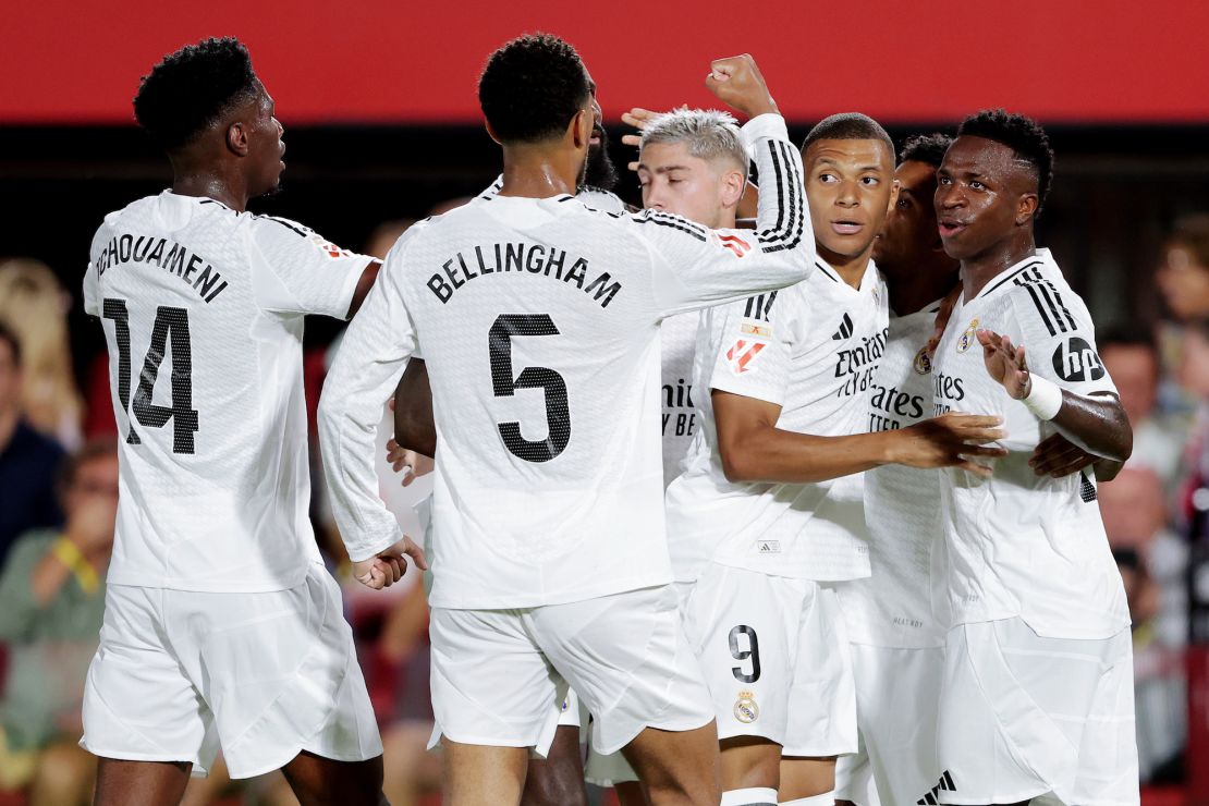 Vinícius, Jude Bellingham, Kylian Mbappé and Aurélien Tchouaméni form part of <em>Los Blancos</em>' very young and talented squad.