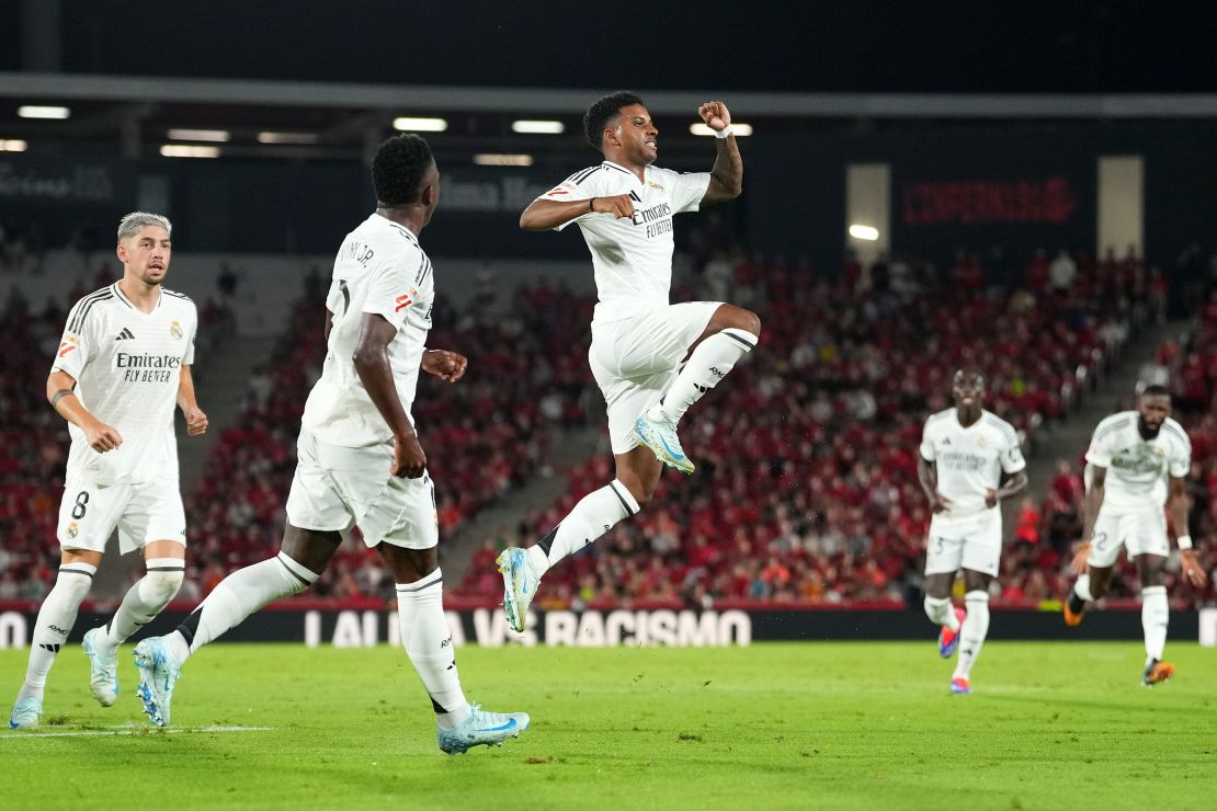 Rodrygo's brilliant strike opened the scoring in the first half.