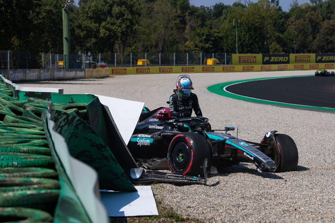 Antonelli crashed during practice ahead of the Italian Grand Prix.