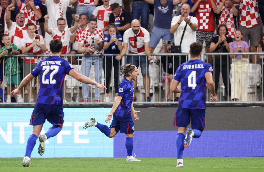 Modrić scored the game-winning goal for Croatia against Poland.