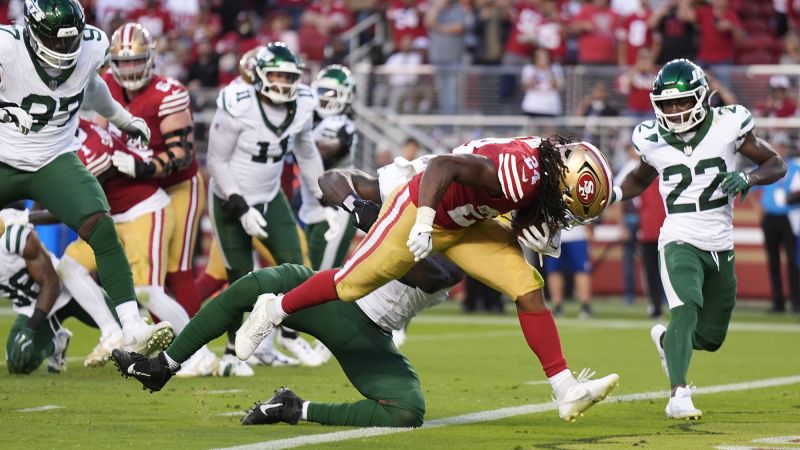 San Francisco 49ers spoil Aaron Rodgers’ return to NFL action with dominant win over New York Jets