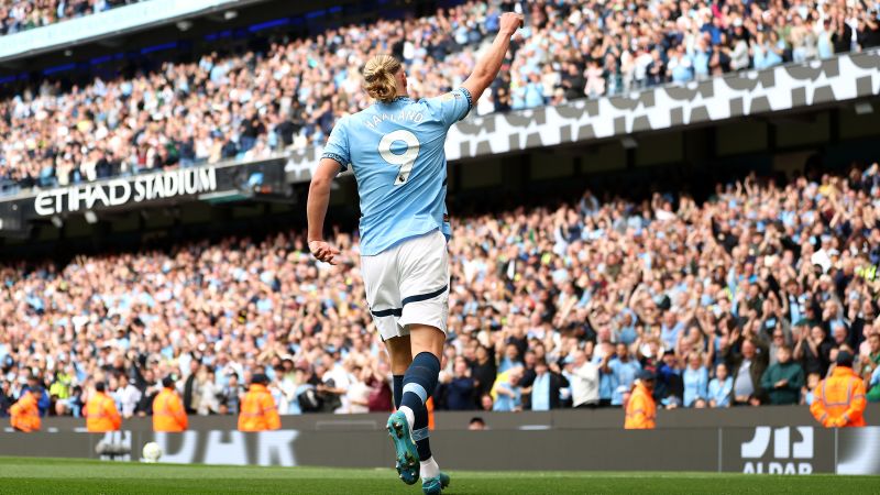 Erling Haaland sets another Premier League goalscoring record in his sensational start to the season