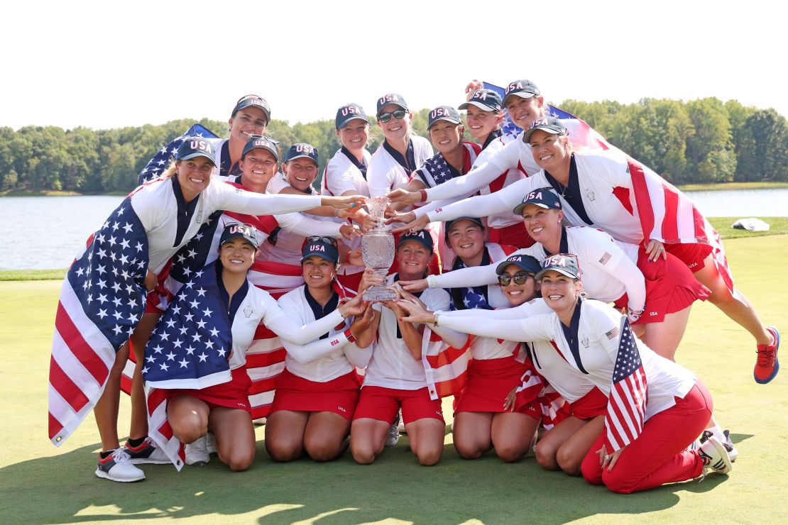 Team USA celebrate triumph.