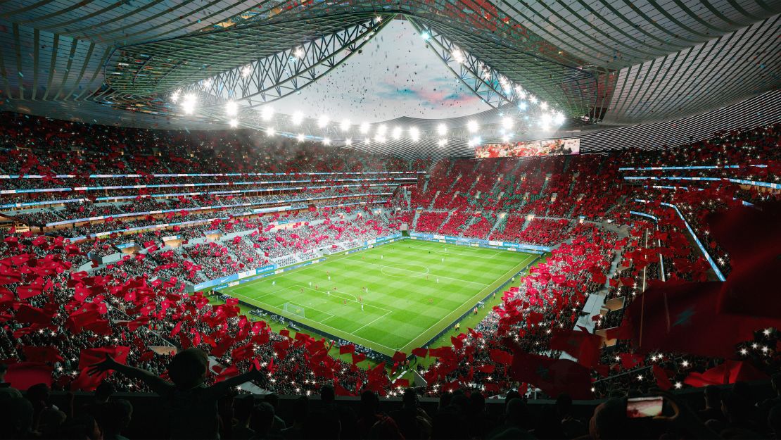 A rendering of the interior of the stadium, which will have ends large enough to fit nearly 30,000 fans each.