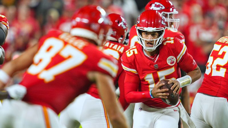 Kansas City Chiefs quarterback Patrick Mahomes scrambles during the game against the Baltimore Ravens in Kansas City, Missouri, on September 5.