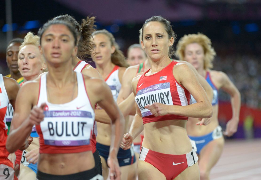 Rowbury competes in the women's 1500m final at the London 2012 Olympics.