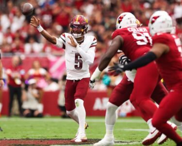 Tyler Huntley throws the ball during the first half of the game against the Tennessee Titans.